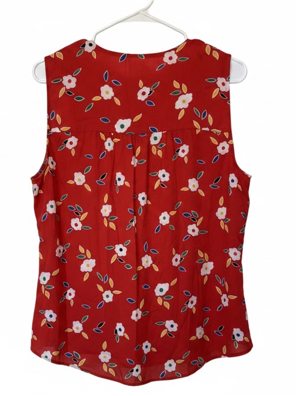 CAbi Red Floral Tie-Front Sleeveless Camisole - Picture 2 of 3